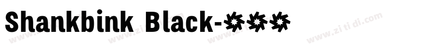 Shankbink Black字体转换